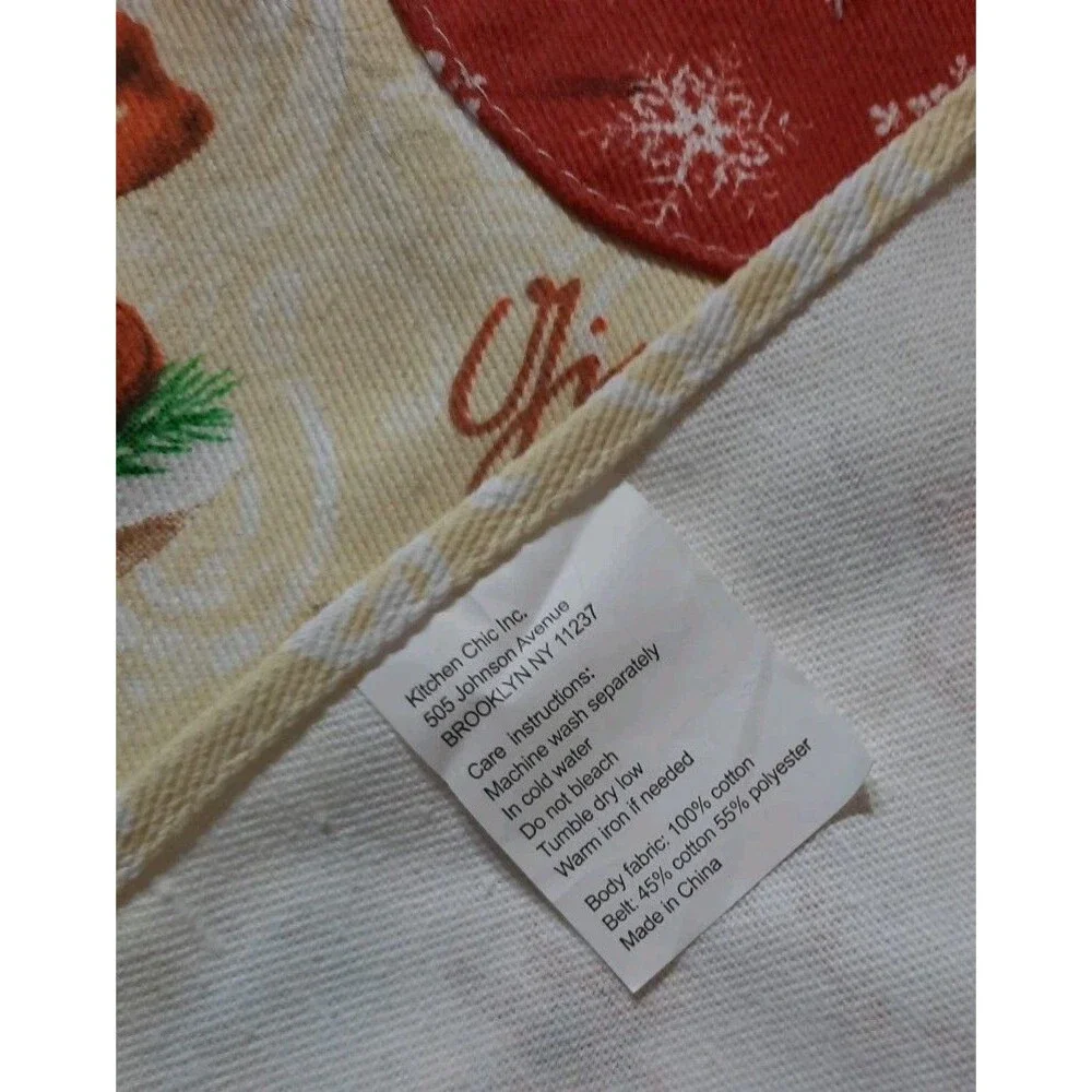 NWT Kitchen Chic “Marry Christmas” Adjustable Christmas Theme Apron